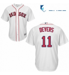 Youth Majestic Boston Red Sox 11 Rafael Devers Replica White Home Cool Base MLB Jersey 