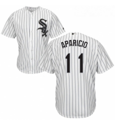 Youth Majestic Chicago White Sox 11 Luis Aparicio Replica White Home Cool Base MLB Jersey