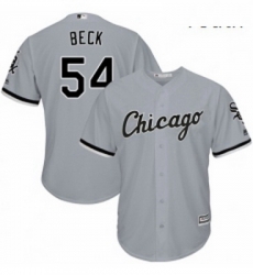 Youth Majestic Chicago White Sox 54 Chris Beck Replica Grey Road Cool Base MLB Jersey 