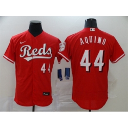 Men Cincinnati Reds 44 Aristides Aquino Red Stitched MLB Flex Base Nike Jersey