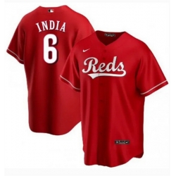 Men Cincinnati Reds 6 Jonathan India Red Cool Base Stitched Baseball Jersey