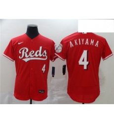 Reds 4 Shogo Akiyama Red 2020 Nike Flexbase Jersey