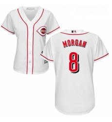 Womens Majestic Cincinnati Reds 8 Joe Morgan Authentic White Home Cool Base MLB Jersey