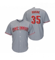 Youth Cincinnati Reds 35 Tanner Roark Replica Grey Road Cool Base Baseball Jersey 