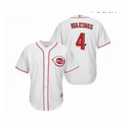 Youth Cincinnati Reds 4 Jose Iglesias Replica White Home Cool Base Baseball Jersey 