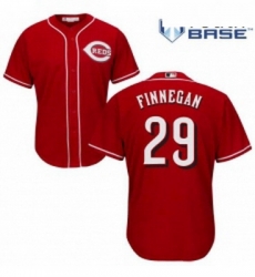 Youth Majestic Cincinnati Reds 29 Brandon Finnegan Replica Red Alternate Cool Base MLB Jersey