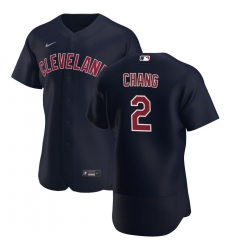 Men Cleveland Indians 2 Yu Chang Men Nike Navy Alternate 2020 Flex Base Player MLB Jersey