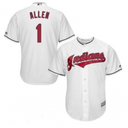 Men Indians Allen White Cool Base Jersey