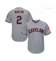 Mens Cleveland Indians 2 Leonys Martin Replica Grey Road Cool Base Baseball Jersey 