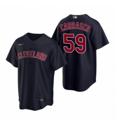 Mens Nike Cleveland Indians 59 Carlos Carrasco Navy Alternate Stitched Baseball Jersey