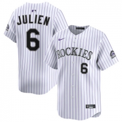 Men Colorado Rockies Nike White Alternate Limited Jersey Julien Edouard 6