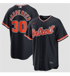 Men Detroit Tigers  30 Kerry Carpenter Navy Alternate Stitched Baseball Jersey