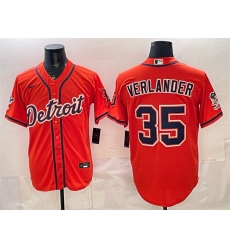 Men Detroit Tigers  35 Justin Verlander Orange 2026 Cool Base Stitched Baseball Jersey