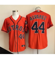 Men Houston Astros 44 Yordan Alvarez Orange Limited Stitched Baseball Jersey Men Houston Astros 44 Yordan Alvarez Orange Limited Stitched Baseball Jersey