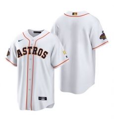 Men Houston Astros Blank White Gold 2022 World Series Champions Stitched Baseball Jersey