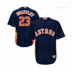 Mens Houston Astros 23 Michael Brantley Replica Navy Blue Alternate Cool Base Baseball Jersey 