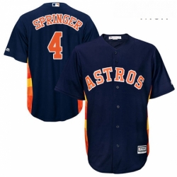 Mens Majestic Houston Astros 4 George Springer Replica Navy Blue Alternate Cool Base MLB Jersey