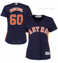 Womens Majestic Houston Astros 60 Dallas Keuchel Authentic Navy Blue Alternate Cool Base MLB Jersey