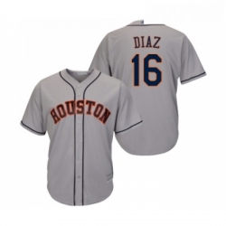 Youth Houston Astros 16 Aledmys Diaz Authentic Grey Road Cool Base Baseball Jersey 