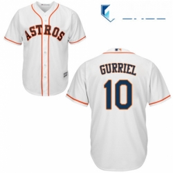 Youth Majestic Houston Astros 10 Yuli Gurriel Authentic White Home Cool Base MLB Jersey 