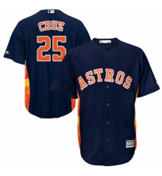 Youth Majestic Houston Astros 25 Jose Cruz Replica Navy Blue Alternate Cool Base MLB Jersey