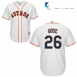 Youth Majestic Houston Astros 26 Anthony Gose Authentic White Home Cool Base MLB Jersey 