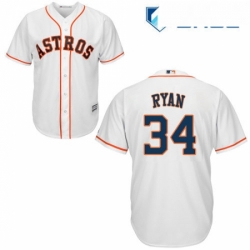 Youth Majestic Houston Astros 34 Nolan Ryan Authentic White Home Cool Base MLB Jersey