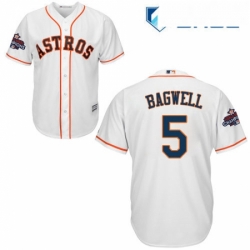 Youth Majestic Houston Astros 5 Jeff Bagwell Authentic White Home 2017 World Series Champions Cool Base MLB Jersey