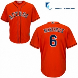 Youth Majestic Houston Astros 6 Jake Marisnick Authentic Orange Alternate Cool Base MLB Jersey 