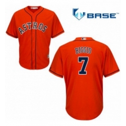 Youth Majestic Houston Astros 7 Craig Biggio Authentic Orange Alternate Cool Base MLB Jersey