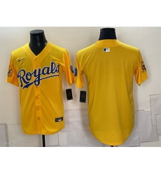 Men Kansas City Royals Blank Gold Sluggerrr Patch Vapor Limited Stitched Baseball Jersey Men Kansas City Royals Blank Gold Sluggerrr Patch Vapor Limited Stitched Baseball Jersey
