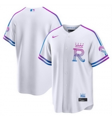 Men Kansas City Royals Blank White 2026 City Connect Stadium Stitched Baseball Jersey