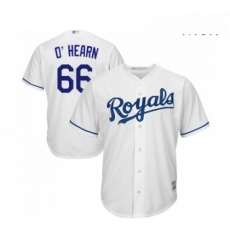 Mens Kansas City Royals 66 Ryan O Hearn Replica White Home Cool Base Baseball Jersey 