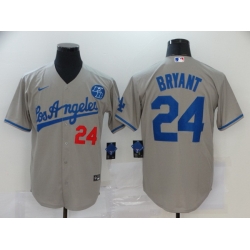 Dodgers 24 Kobe Bryant Gray 2020 Nike KB Cool Base Jersey