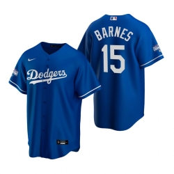 Men Los Angeles Dodgers 15 Austin Barnes Royal 2020 World Series Champions Replica Jersey