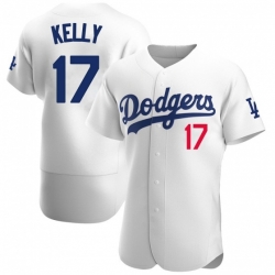 Men Los Angeles Dodgers 17 Joe Kelly White Flex Base Stitched Jersey