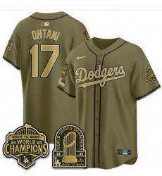 Men Los Angeles Dodgers 17 Shohei Ohtani Salute To Service Champions Jersey