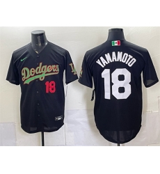 Men Los Angeles Dodgers 18 Yoshinobu Yamamoto Black Mexico Limited Stitched Baseball Jersey Men Los Angeles Dodgers 18 Yoshinobu Yamamoto Black Mexico Limited Stitched Baseball Jersey