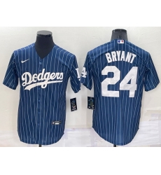 Men Los Angeles Dodgers 24 Kobe Bryant Navy Cool Base Stitched Jersey