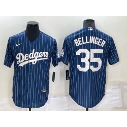 Men Los Angeles Dodgers 35 Cody Bellinger Navy Cool Base Stitched Baseball Jersey