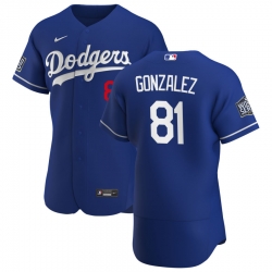 Men Los Angeles Dodgers 81 Victor Gonzalez Men Nike Royal Alternate 2020 World Series Bound Flex Base Player MLB Jersey