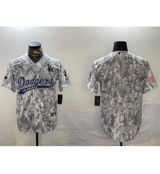 Men Los Angeles Dodgers Blank 2024 Arctic Camo Stitched Baseball Jersey