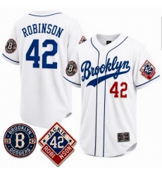 Men Los Angeles Dodgers Jackie Robinson #42 White Retro Stitched Jersey Men Los Angeles Dodgers Jackie Robinson #42 White Retro Stitched Jersey
