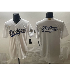 Men Los Angeles Dodgers Team Big Logo White 2026 Gold Collection Stadium Stitched Baseball Jersey 001