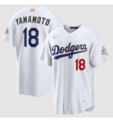 Men Los Angeles Dodgers Yoshinobu Yamamoto Nike White 2026 Gold Collection Stadium Jersey