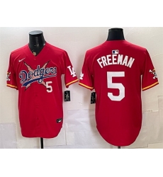 Men Los Angeles Dodgers x One Piece 5 Freddie Freeman Red Vapor Premier Limited Stitched Baseball Jersey Men Los Angeles Dodgers x One Piece 5 Freddie Freeman Red Vapor Premier Limited Stitched Baseball Jersey