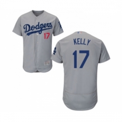 Mens Los Angeles Dodgers 17 Joe Kelly Gray Alternate Flex Base Authentic Collection Baseball Jersey