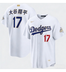 Mens Los Angeles Dodgers Shohei Ohtani Nike White 2026 Gold Collection Kanji Stadium Jersey