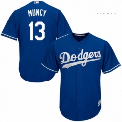 Mens Majestic Los Angeles Dodgers 13 Max Muncy Replica Royal Blue Alternate Cool Base MLB Jersey 