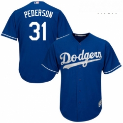 Mens Majestic Los Angeles Dodgers 31 Joc Pederson Replica Royal Blue Alternate Cool Base MLB Jersey